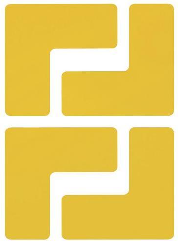 Produktbild Brady B-514, ToughStripe, Bodenmarkierung L-Form, Polyester, Gelb, 76,2 x 203,2mm (1 VE = 20 Stck