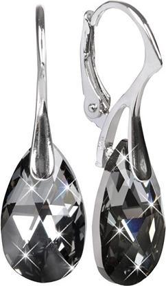 Produktbild Levien Mysterious earrings with Pear Silver Night crystals