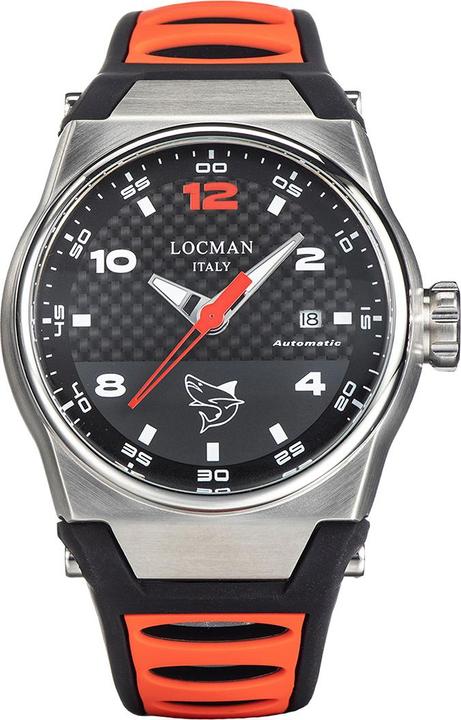 Produktbild Locman Italy Herrenuhr Mare rot/schwarz Automatik Ref. 0556 (Analoguhr, 44 mm)