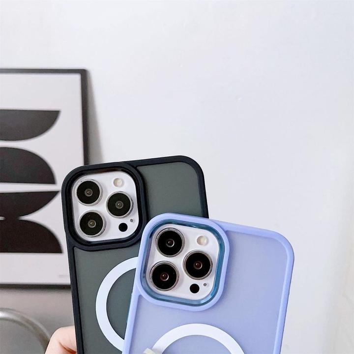 Actual product image Hurtel Magnetic Colour Matte Case for iPhone 15 Pro Max - pink (Apple iPhone 15 Pro Max)