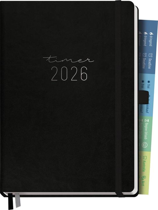Produktbild Chäff-Timer Premium A5 'Schwarz' 2026 (15 x 21 cm, Deutsch)