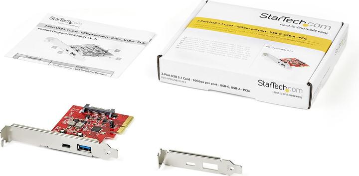 Image du produit StarTech Adaptateur de carte PCIe 2 ports 10Gbps USB-A et USB-C.com