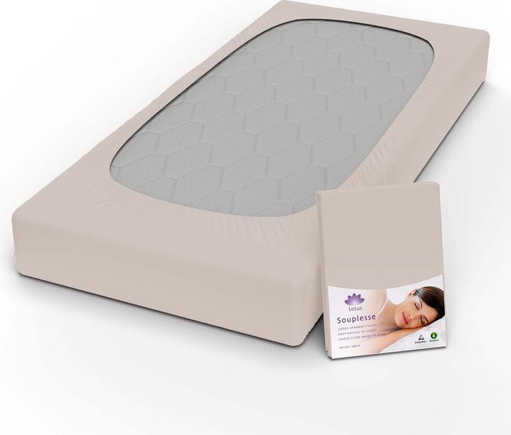 Actual product image Lotus Bettwaren Jersey fitted sheet Souplesse (90 x 200 cm, 90 x 190 cm, 100 x 200 cm)
