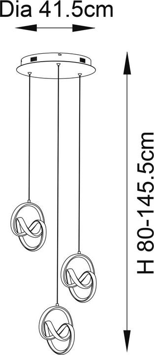 Actual product image Licht-Erlebnisse Hexham pendant light (5100 lm)