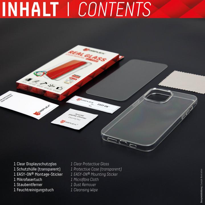 Produktbild Displex Real Glass, 2D Panzerglas + Handyhülle (1 Stück, Apple iPhone SE (3rd Gen), Apple iPhone SE (2nd Gen), Apple iPhone 6, Apple iPhone 8, Apple iPhone 7)