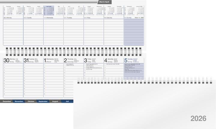 Produktbild Simplex Wochenplaner AC-Terminer (307 x 105 mm, Deutsch, Englisch, Italienisch, Französisch)