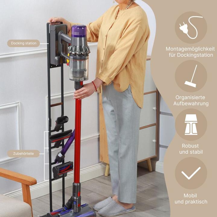 Actual product image Hermex Compatible hoover floor stand for Dyson V15 V11 V10 V8 V7 V6
