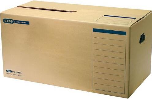 Elba 10 Umzugskartons tric system 1-wellig braun 68,2 x 36,0 x 35,0 cm Aussenmass (A4)