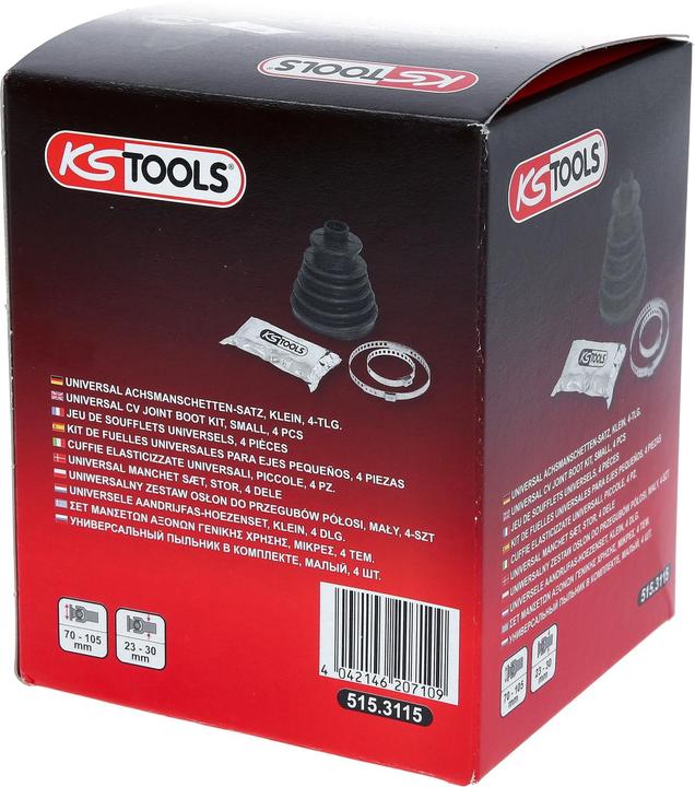 Produktbild KS Tools Universal Achsmanschetten-Satz, klein, 4-tlg