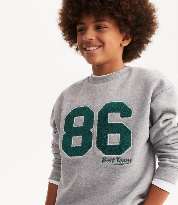 Produktbild La Redoute Collections Oversized-Sweashirt mit Rundhals und Stickerei (164)