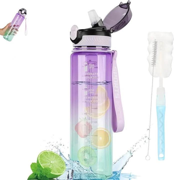 ASMI Transparente Trinkflasche (1 l)