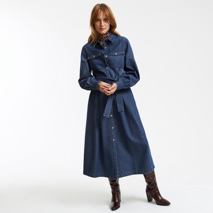 Produktbild La Redoute Collections Langärmeliges Jeanskleid mit Knopfleiste (36)