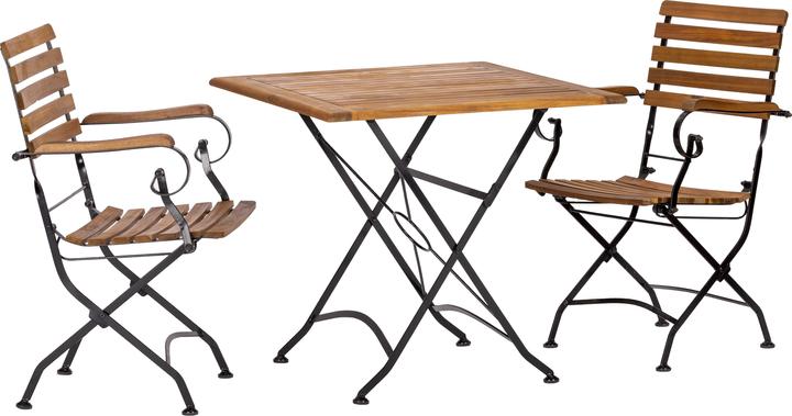 Actual product image Acamp Set 2x LINDAU folding chairs + 1x LINDAU folding table 80x80cm (80 cm)