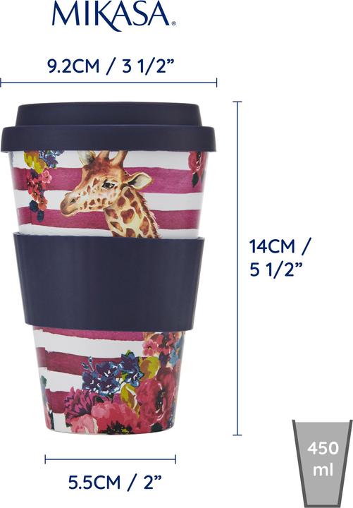 Produktbild Mikasa Wild at Heart Giraffe Travel Mug, 370ml