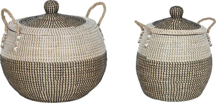 Produktbild Esprit Basket set Home White Black Natural 45 x 45 x 48 cm (2 Pieces) (2 x, 45 x 45 x 48 cm)