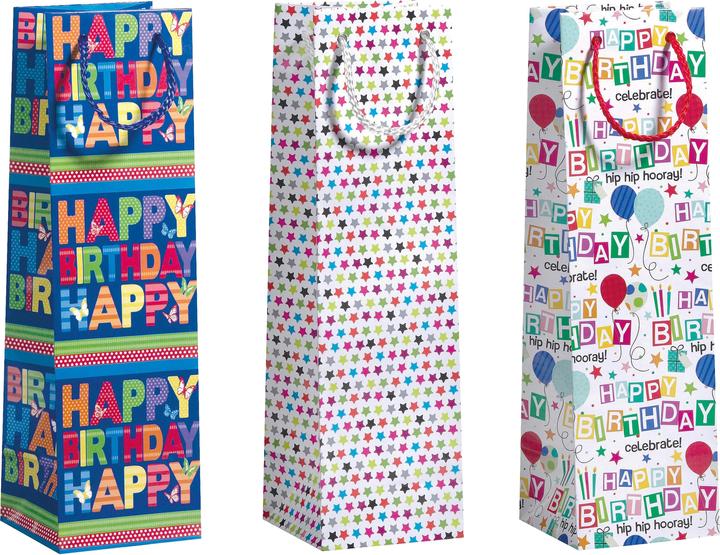Produktbild Zoewie Flaschentragetasche 'Happy Birthday' (Flaschentasche, 10 x)