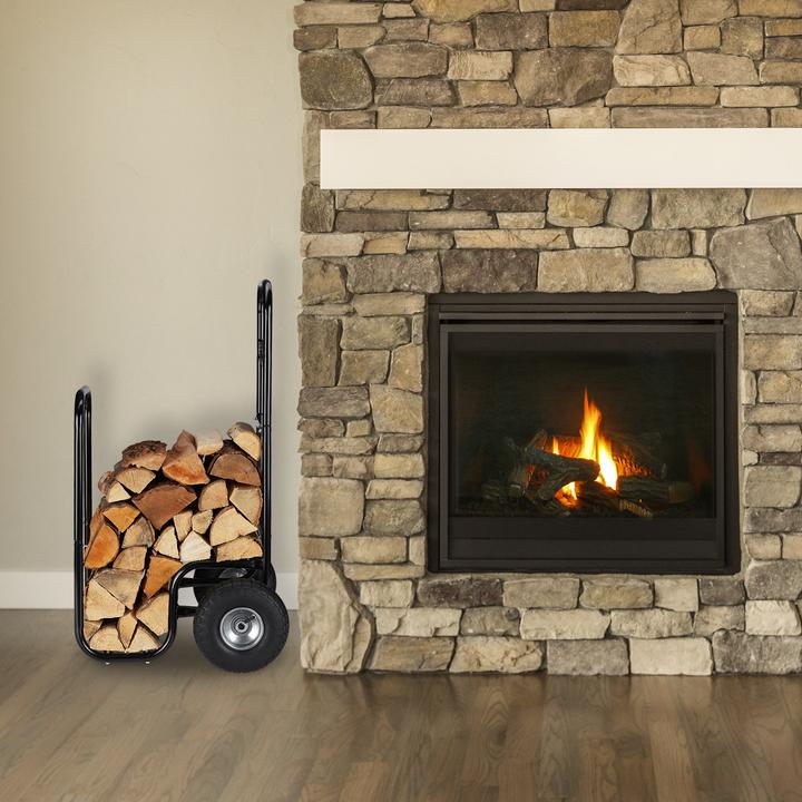 Actual product image Relaxdays firewood trolley (52 x 59 x 108.5 cm)