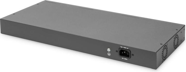 Produktbild Digitus 16-Port Fast Ethernet PoE Switch, 19 Zoll, Unmanaged, 2 Uplinks (16 Ports)