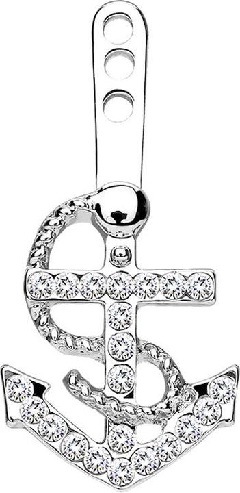 Immagine prodotto Star Piercing Orecchino Orecchino in argento con ancora in cristallo argento