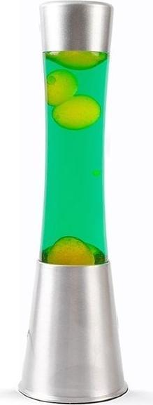Actual product image Total Juggling iTotal - Lava Lamp 40 cm - Silver Base, Green Liquid and Yellow Wax (XL2346)