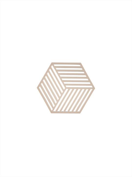 Actual product image Zone Denmark Pot coaster Hexagon Beige (1 x, Pan coaster)