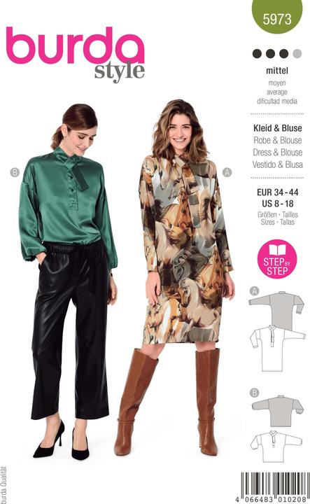 Image du produit Patrons robe & chemisier avec un intéressant col châle