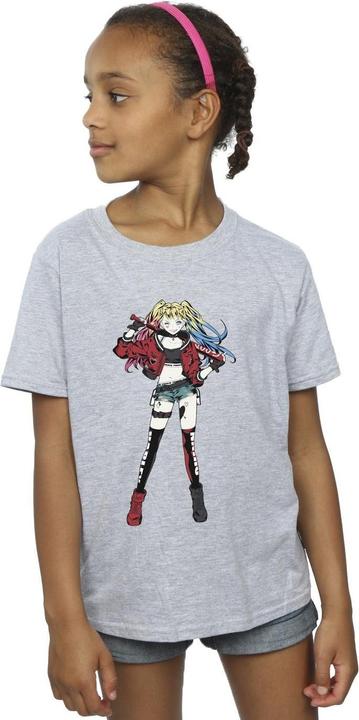 Produktbild Harley Quinn Mädchen TShirt aus Baumwolle in stehender Pose (152, 158)