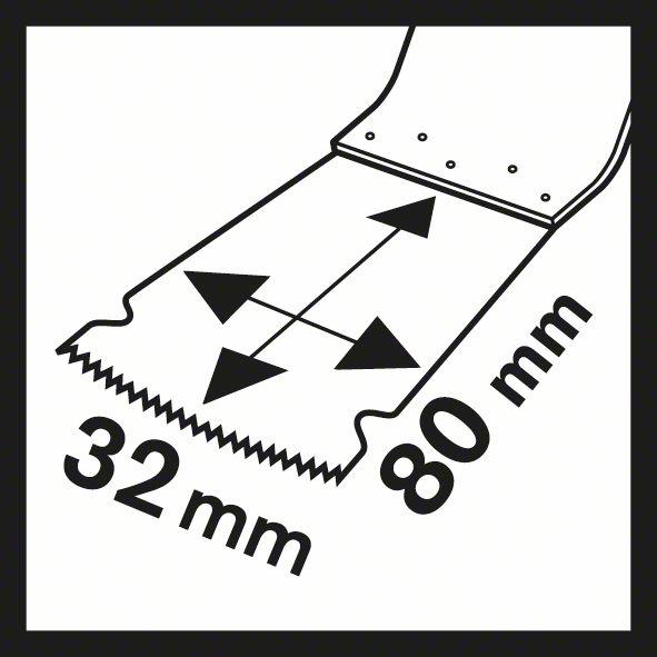 Actual product image Bosch Professional Zubehör HCS Dip Saw Blade MAIZ 32 EPC. Wood. 80 x 32 mm. pack of 10