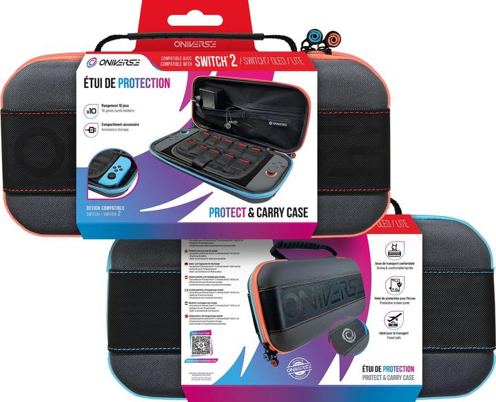 Actual product image Oniverse Trageetui für Nintendo Switch™ 2, Switch™ & Switch OLED™ - Gaming-Zubehör - Red-Blue (Switch OLED, Switch)