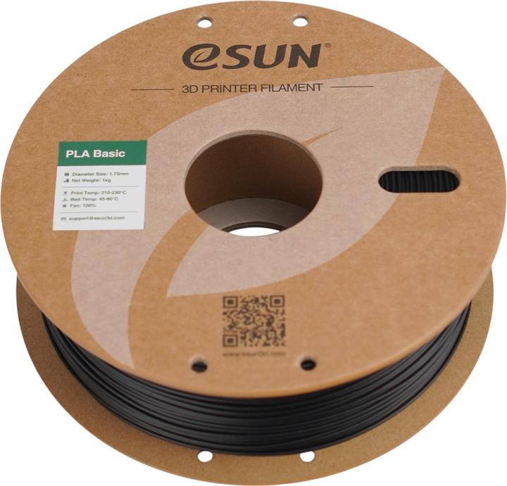Produktbild eSUN PLA BASIC 1,75mm BLACK 1kg (PLA, 1.75 mm, 1000 g, Schwarz)