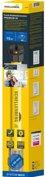 Produktbild Schellenberg Rohrmotor Funk Rolladenmotor PREMIUM 40Nm, Mini