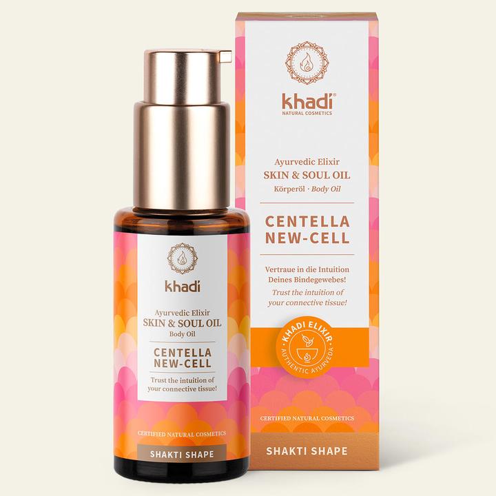 Immagine prodotto Khadi Olio Ayurvedico per il corpo CENTELLA NEW - CELL - Olio rigenerante per il tessuto connettivo (Olio corpo, 50 ml)