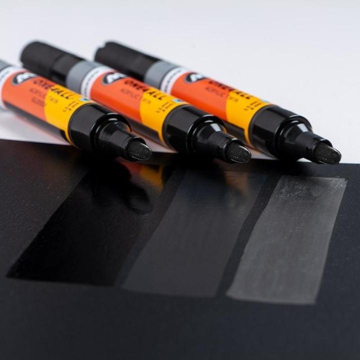 Actual product image Molotow ONE4ALL™ Twin Marker Set of 3 black (Black, 3 x)