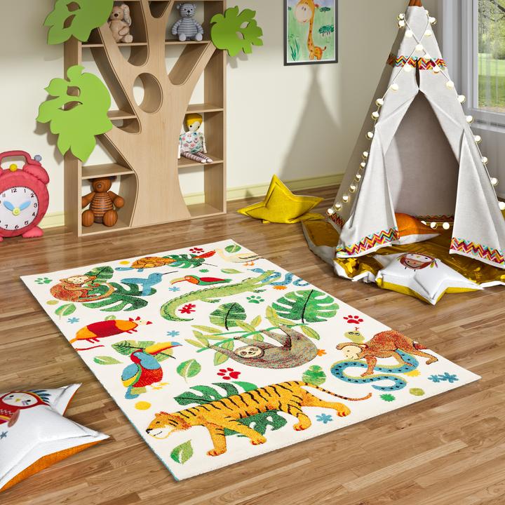 Actual product image Pergamon Children carpet Maui Kids jungle (120 x 170 cm)