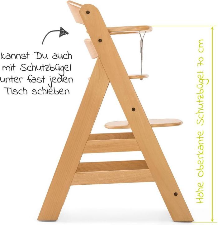 Actual product image Hauck Highchairs Highchair Alpha Plus Natural - in economy set incl. (Highchair)