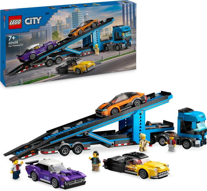 Immagine prodotto LEGO Trasportatore di auto con auto sportiva (60408, LEGO City)