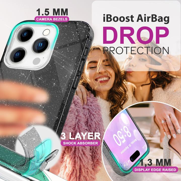 Produktbild Nalia Glitzer Hybrid Hülle (Apple iPhone 16 Pro)