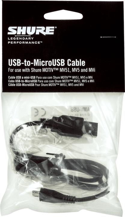 Image du produit Shure Amv-Usb (1 m, Entrée de gamme, Spécifique à l'appareil)