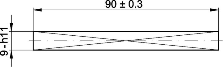 Actual product image MSL Square mandrel 5961 (Door handle)