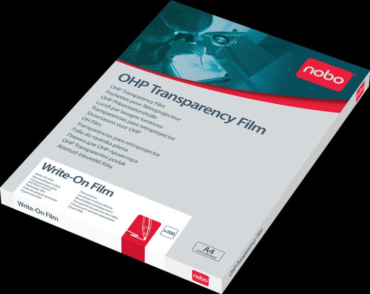 Produktbild Kensington NOBO Schreibfolie, DIN A4, transparent, 120 my für Direktbeschriftung mit allen OHP-Markern, mit Pap (100 x)