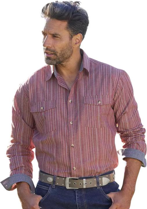 Image du produit Atlas For Men Hommes - Chemise en popeline rayée (M)