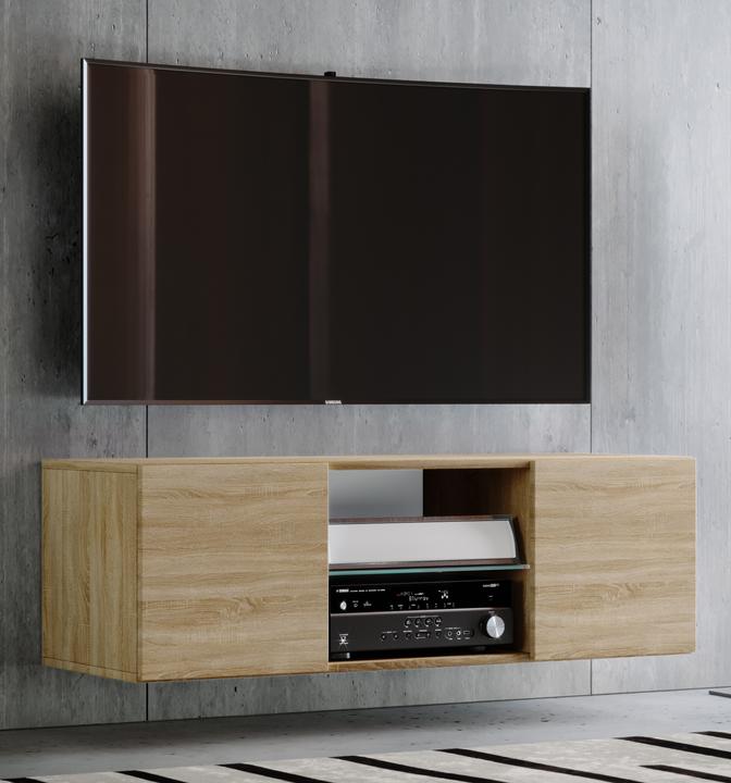 Productafbeelding VCM Houten TV-Muur Lowboard TV Kabinet Jusa (95 x 36 x 40 cm)