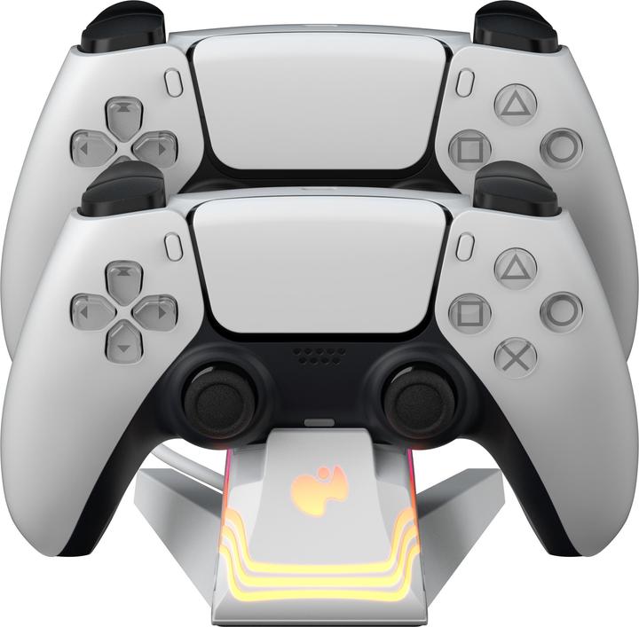 Image du produit PDP Station de recharge 2 contrôleurs Afterglow Wave blanc PS5 (PS5)