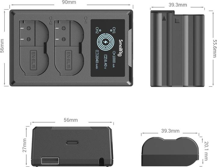 Produktbild SmallRig EN-EL15 Akku und Charger Kit (Akku)