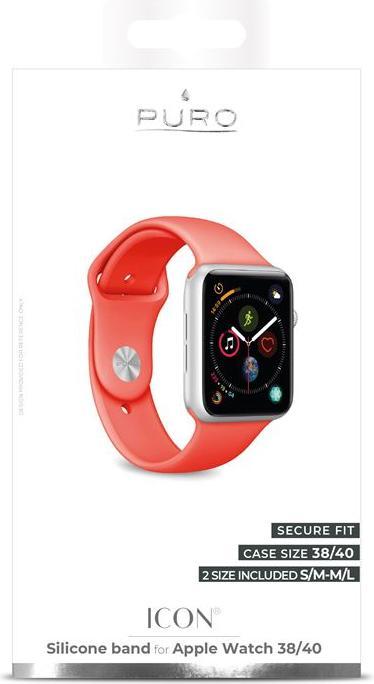 Image du produit Puro Icône Bande de silicone Montre Pomme 38-40mm (40 mm, 38 mm, Silicone)