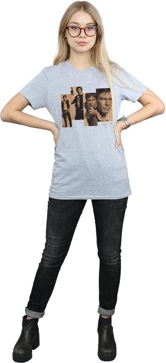 Actual product image Star Wars Womens/Ladies Han Solo Photoshoot Cotton Boyfriend T-Shirt (S)