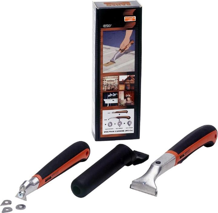 Actual product image Bahco ERGO precision colour scraper set with two-component handle, 265 mm × 145 mm × 50 mm
