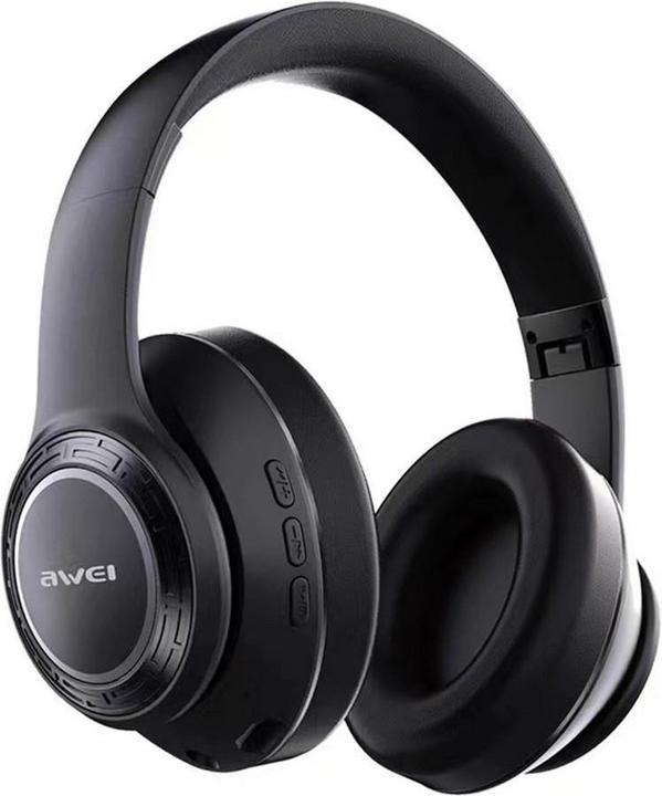 Actual product image Awei słuchawki nauszne Bluetooth A300BL czarny/black (12 h, Cable)