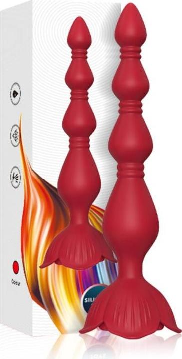 Actual product image Armony Pink Vibrator Pagoda & Anal Plug Red