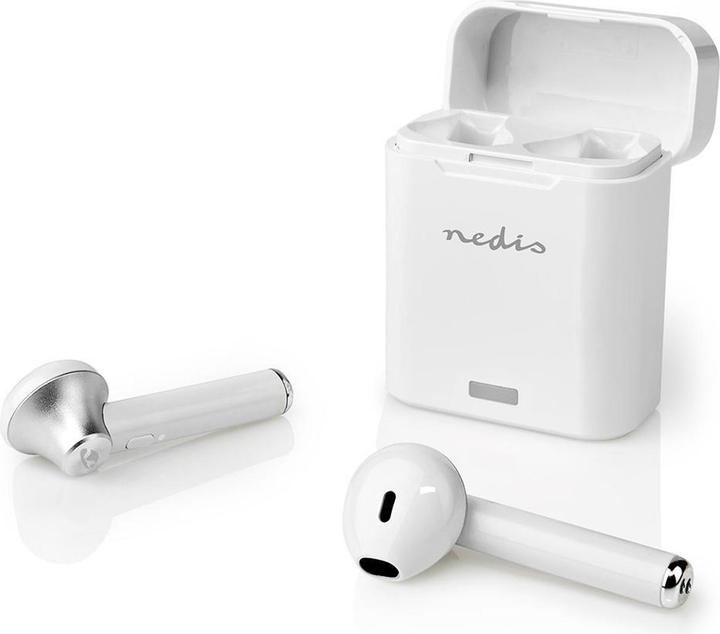 Immagine prodotto Nedis Cuffie Bluetooth, in-ear, 3h - bianco (3 h, Senza fili)